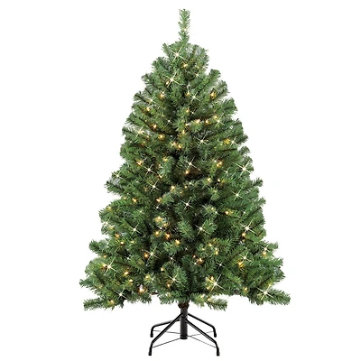 4.5ft. Pre-Lit Northern Fir Artificial Christmas Tree, Clear Lights