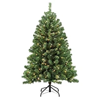 4.5ft. Pre-Lit Northern Fir Artificial Christmas Tree, Clear Lights