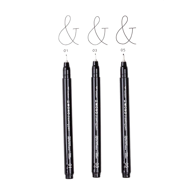 12 Packs: 3 ct. (36 total) Tombow Mono Drawing Pen Set