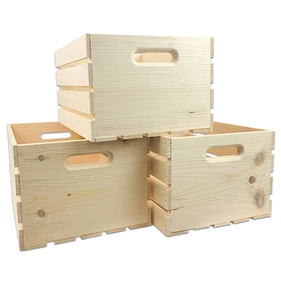 Wilson® Enterprises 18" x 10" Pine Handle Crates