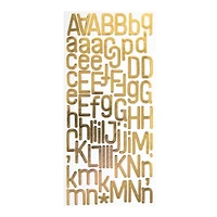 12 Pack: Gold Foil Skinny Alphabet Stickers by Recollections™