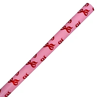 30" x 24ft. Pink with Red Bow Foil Gift Wrap by Celebrate It™