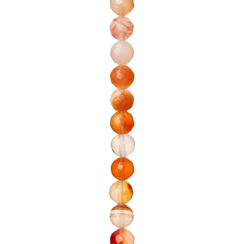 12 Pack: Orange Mixed Agate Round Beads, 8mm by Bead Landing™