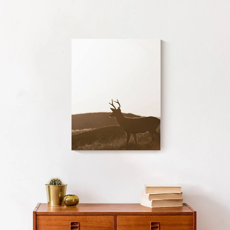 Morning Deer 16" x 20" Canvas Wall Art