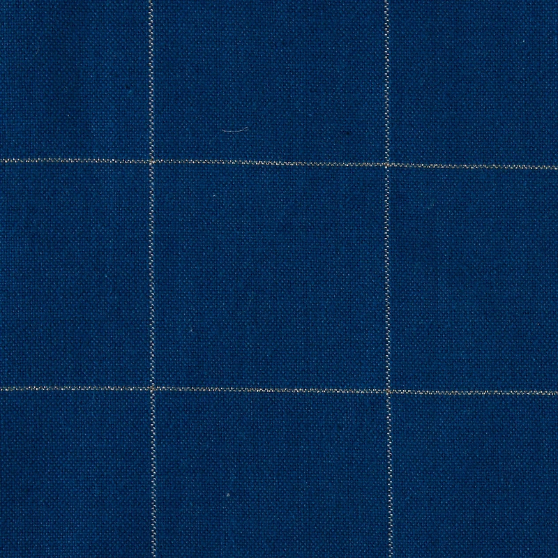 Blue Metallic Windowpane Tablecloth 52" x 52"