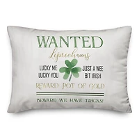 Leprechauns Wanted 20" x 14" Indoor / Outdoor Pillow