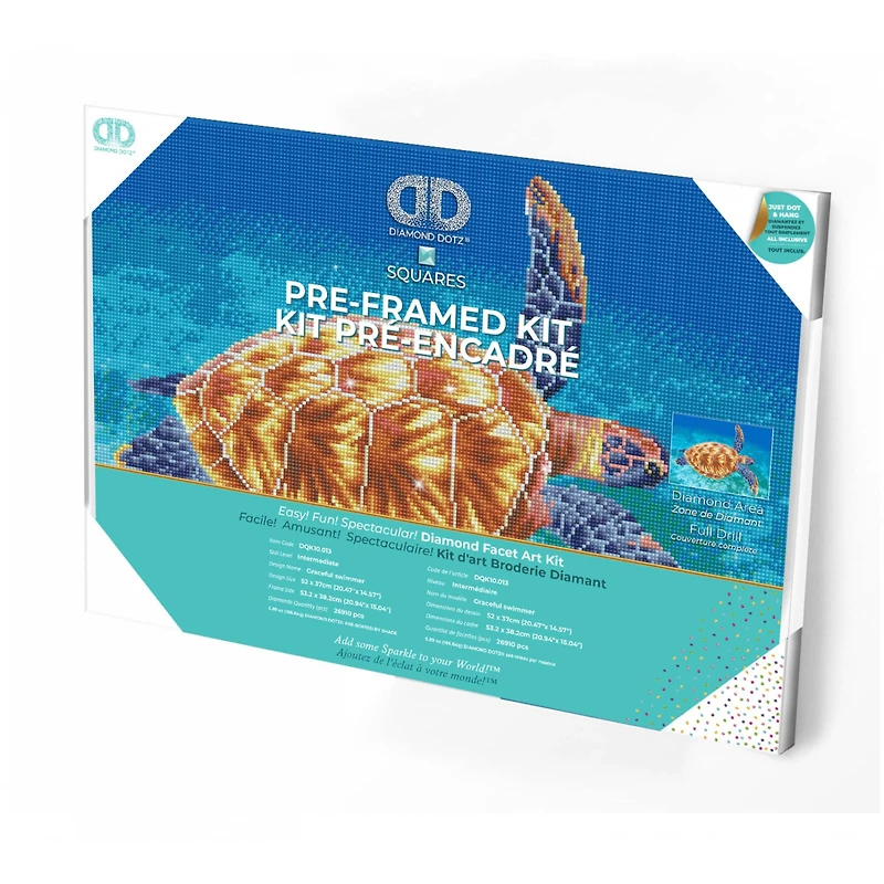Diamond Dotz® Intermediate Graceful Swimmer Pre-Framed Diamond Painting Kit