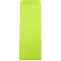 JAM Paper 4.75" x 11" Ultra Lime Green Policy Business Envelopes