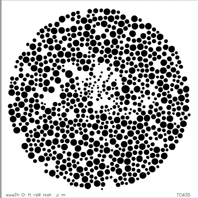 The Crafter's Workshop Microbial Stencil, 6" x 6"