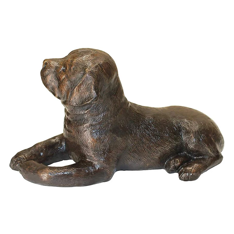 Design Toscano 15" Cast Bronze Labrador Puppy Garden Statue