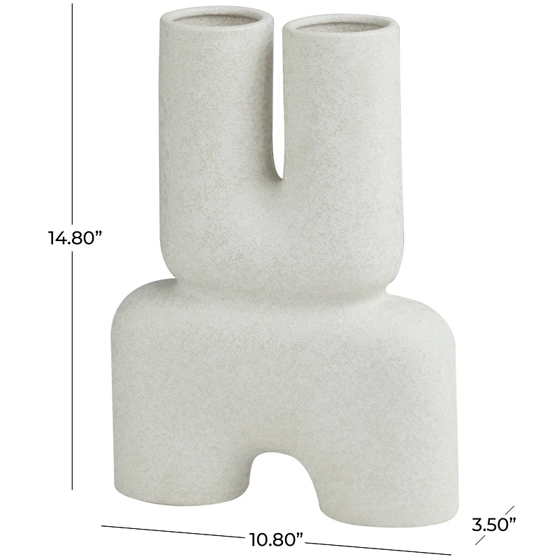 The Novogratz 15" Ceramic U-Shaped Abstract Vase