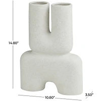 The Novogratz 15" Ceramic U-Shaped Abstract Vase