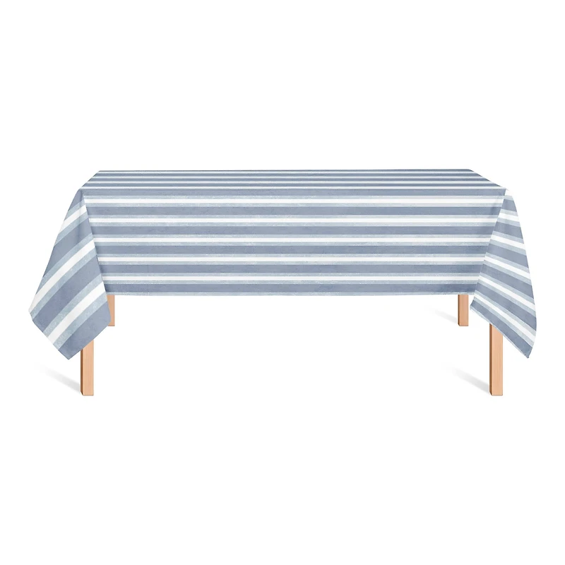 Designs Direct Blue Stripes Tablecloth