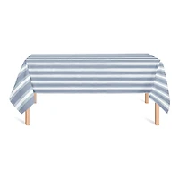 Designs Direct Blue Stripes Tablecloth