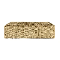 Hello Honey® 32" x 21" Natural 5-Section Handwoven Seagrass Tray
