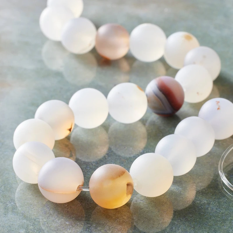 12 Pack: Matte Chalcedony Round Beads, 10mm by Bead Landing™