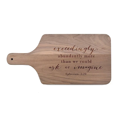 17" Abundantly More Walnut Paddle Cutting Board