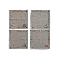 Hello Honey® Coffee & Tea Cotton & Linen Cocktail Napkins, 4ct.