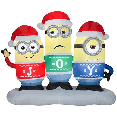 5ft. Airblown® Inflatable Christmas Minion Joy Collection Scene