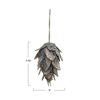 Hello Honey® 7.75" Natural Birch Bark Pinecone Ornament