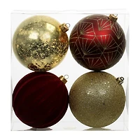 4 Pack 4.7" Berry Jolly Shatterproof Ball Ornaments by Ashland®
