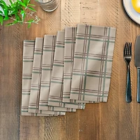 Holiday Plaid on Cotton Twill Napkin
