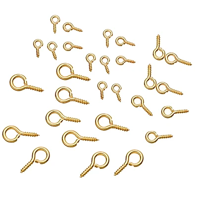 Gold Screw Eye Pins, 300ct. by Bead Landing™