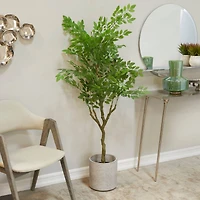 61" Green Vinyl Contemporary Potted Artificial Tree