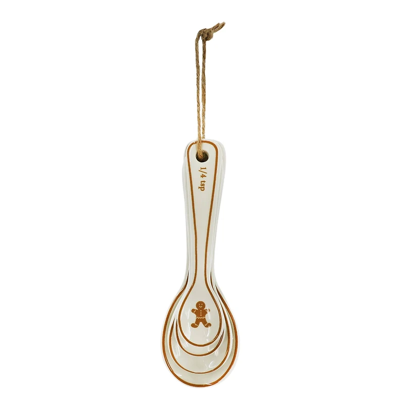 Gingerbread Ceramic Measuring Spoon Set by Ashland®