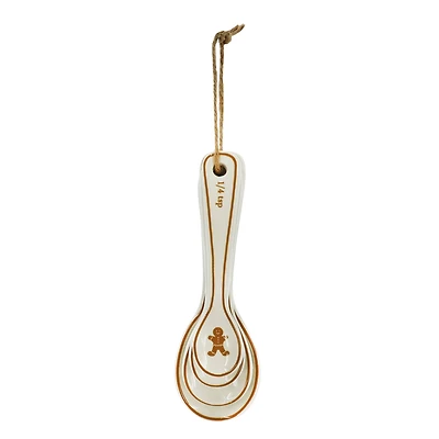 Gingerbread Ceramic Measuring Spoon Set by Ashland®