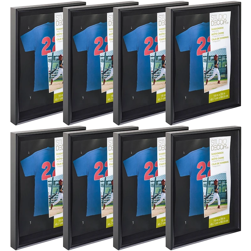 8 Pack: Black 18" x 24" Shadow Box by Studio Décor®