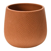 Hello Honey® 6" Terracotta Finish Stoneware Flower Pot