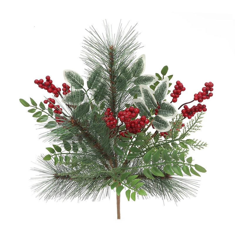 19" Red Berry, Pine & Cedar Deluxe Bush by Ashland®