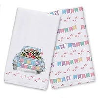 Easter Truck 16" x 25" Tea Towel - Set of 2
