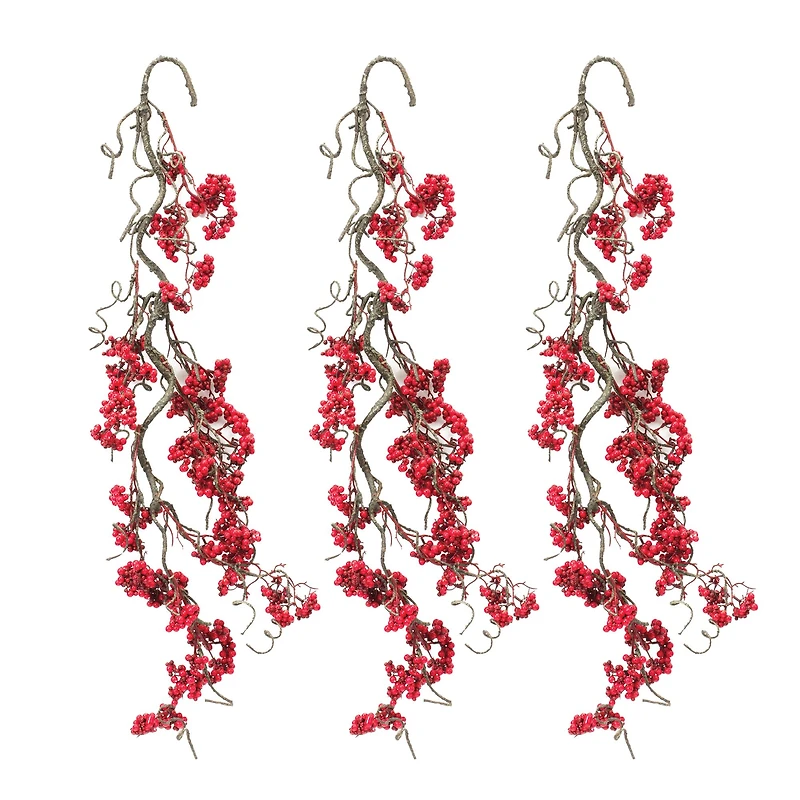 34" Christmas Berries Twig Garlands, 3ct.