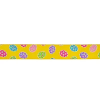 2.5" x 10yd. Yellow Easter Egg Design Wired Spring Craft Ribbon