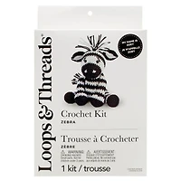 Intermediate Zebra Amigurumi Crochet Kit by Loops & Threads®