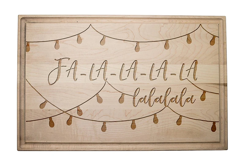 17" x 11" Fa La La Maple Cutting Board