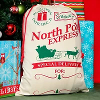 Personality Case™ 19" x 26" Check Twice Cotton Christmas Drawstring Bag