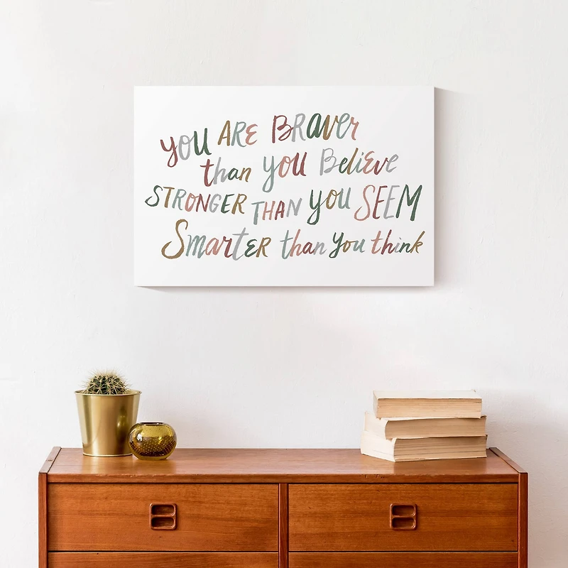 You Are Brave 18" x 12' Canvas Wall Art