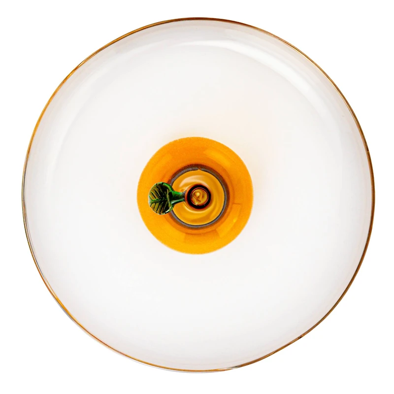 Hello Honey® 7.75" Pear Perfection Glass Food Pedestal