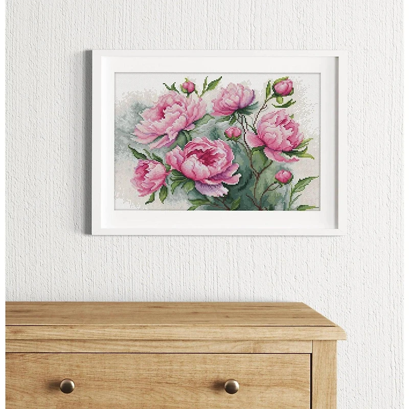 Luca-S The Charm of Peonies Counted Cross Stitch Kit