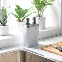 Kitchen Details White Dual Pump Soap & Lotion Dispenser