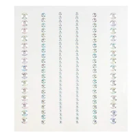 12 Packs: 6 ct. (72 total) Clear Iridescent Gem Strip Bling Stickers by Recollections™