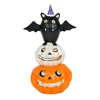 22'' Pre-Lit Bat Standing on Pumpkins Halloween Décor