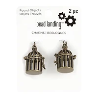 Found Objects Bird Cage Charms by Bead Landing™, 28mm