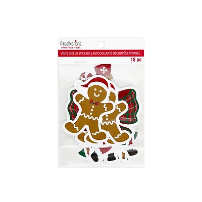 Peppermint Plaid Vinyl Die-Cut Stickers by Recollections™