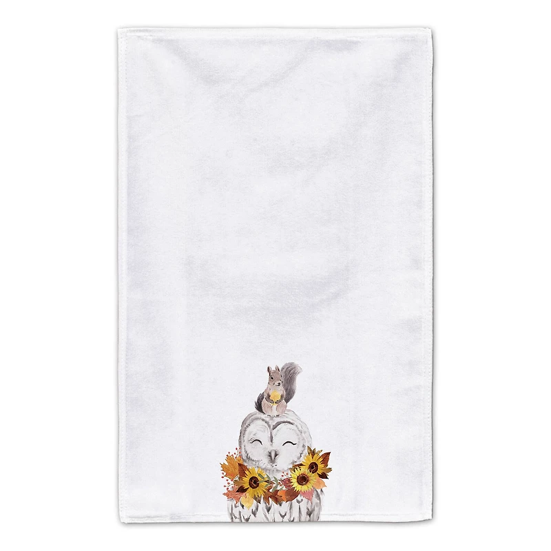 Owl And Squirrel Tea Towel, 2ct.