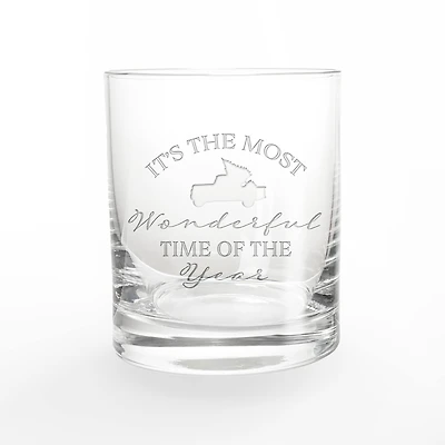 It's the Most Wonderful Time of the Year 11oz. Whiskey Glass