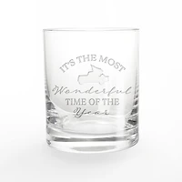 It's the Most Wonderful Time of the Year 11oz. Whiskey Glass